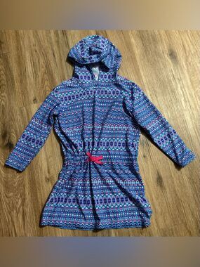 Coolibar - Patterned Hooded Swim Cover-Up - Size XS